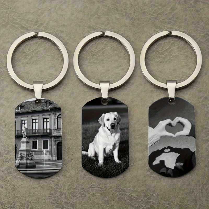 Custom Photo Keychain Personal - Initial Ring Custom recension och pris