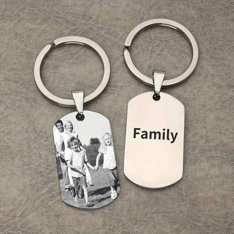 Custom Photo Keychain Personal - Initial Ring Custom recension och pris