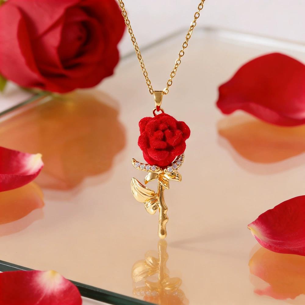 Women's Rose Necklace with Fre - Birth Flower Necklace recension och pris